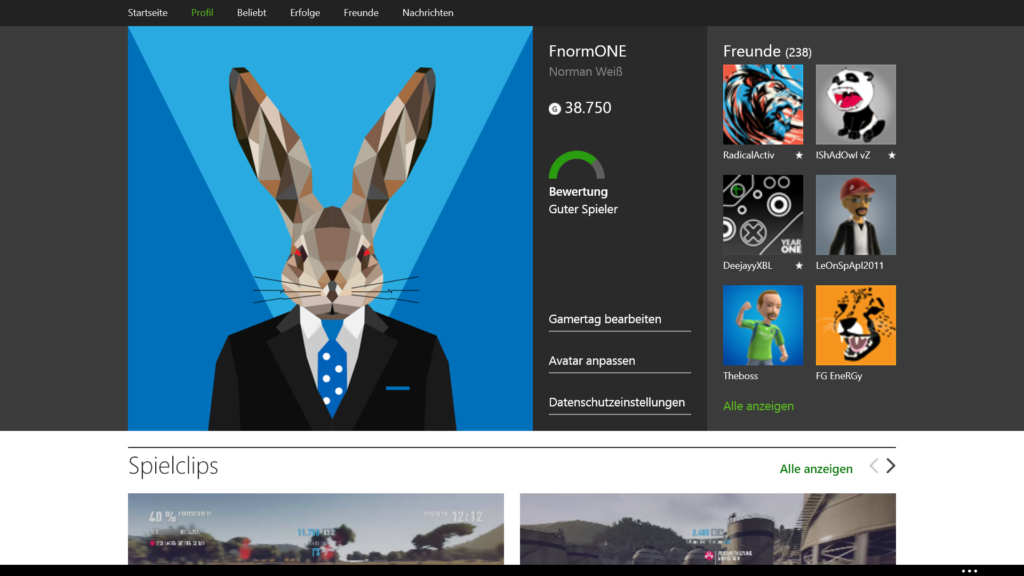 Xbox.com - Profil