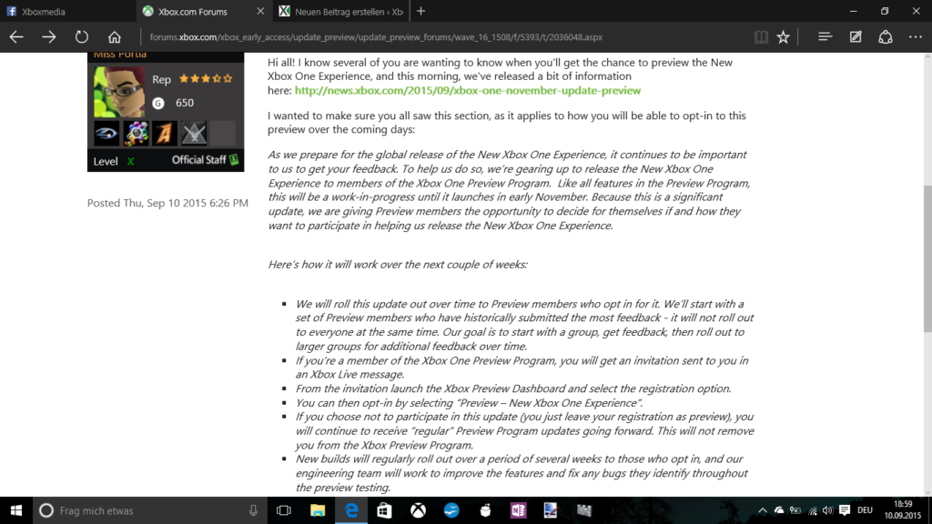 Xbox One Preview Forum 