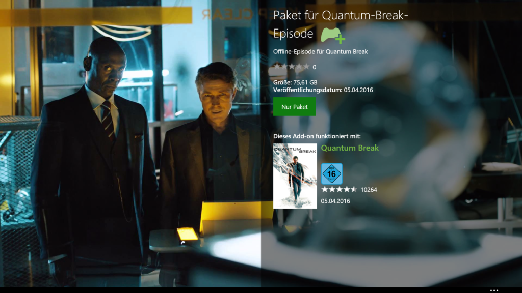 Quantum Break Episoden Paket